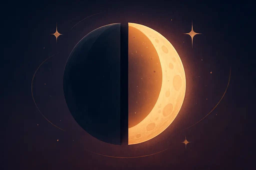 Dream illustration: Moon split in half