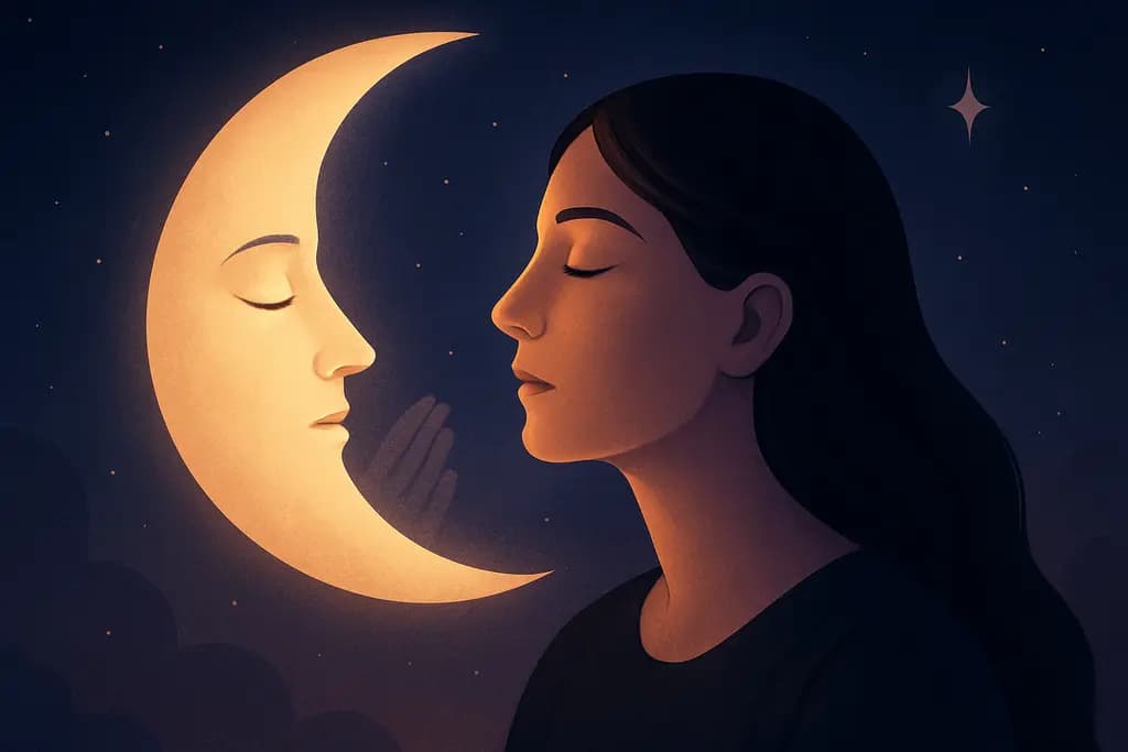 Dream illustration: Moon whispering messages