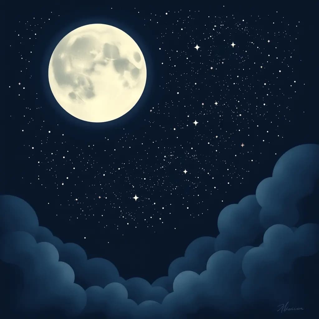 Dream illustration: Moonless night reveals stars
