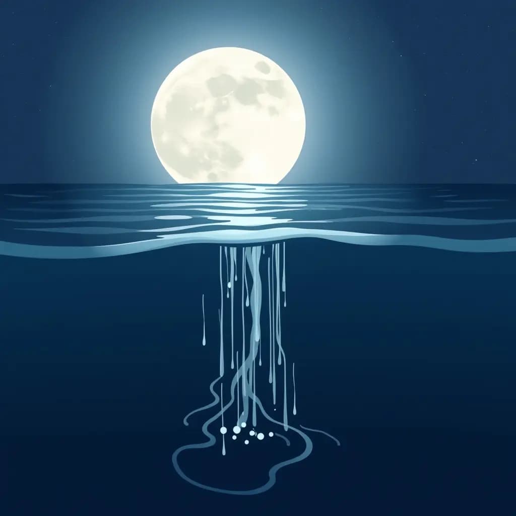 Dream illustration: Moonlight falls like water