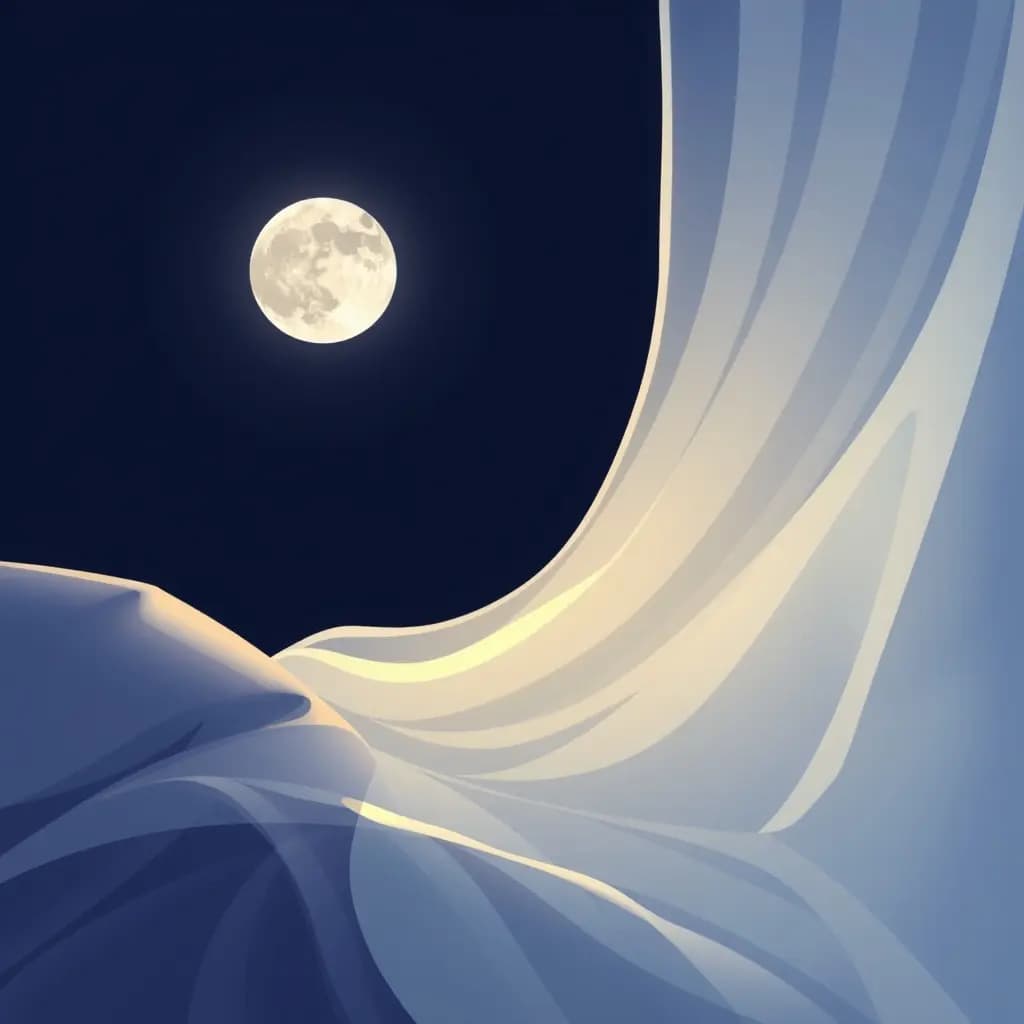 Dream illustration: Moonlight feels like fabric