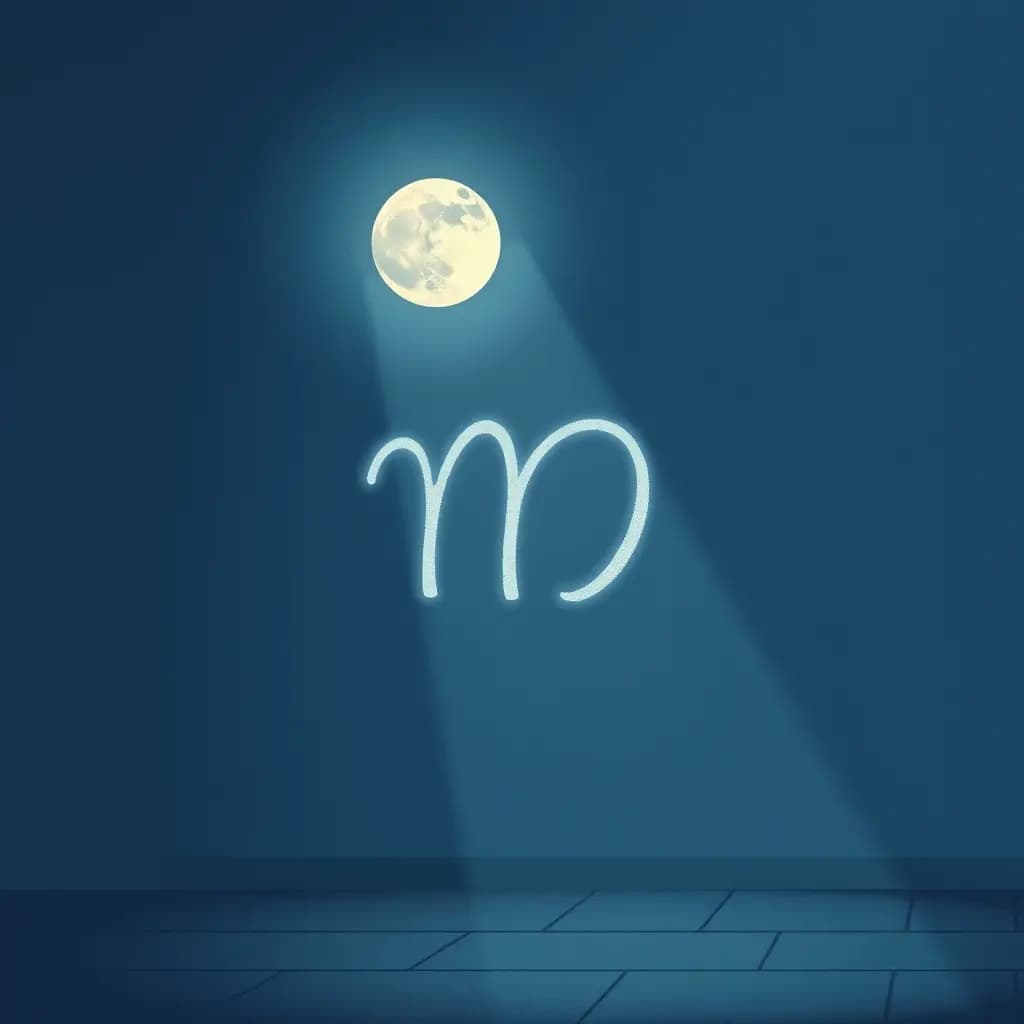 Dream illustration: Moonlight writes on wall