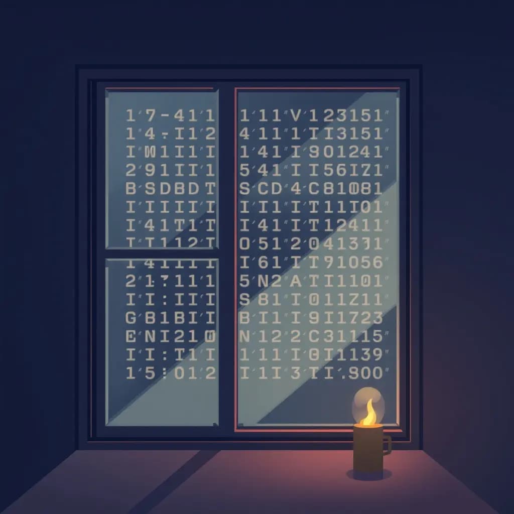 Dream illustration: Morse code from window