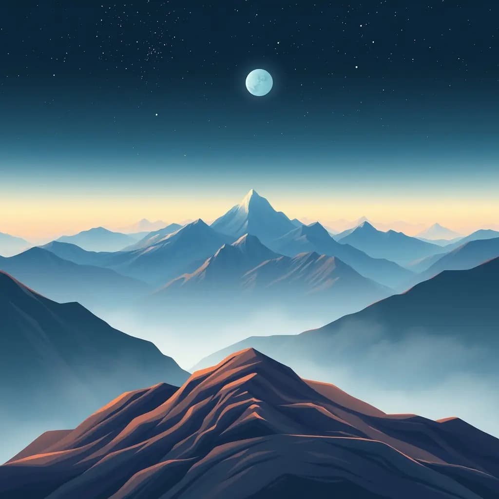Dream illustration: Mountain summit view