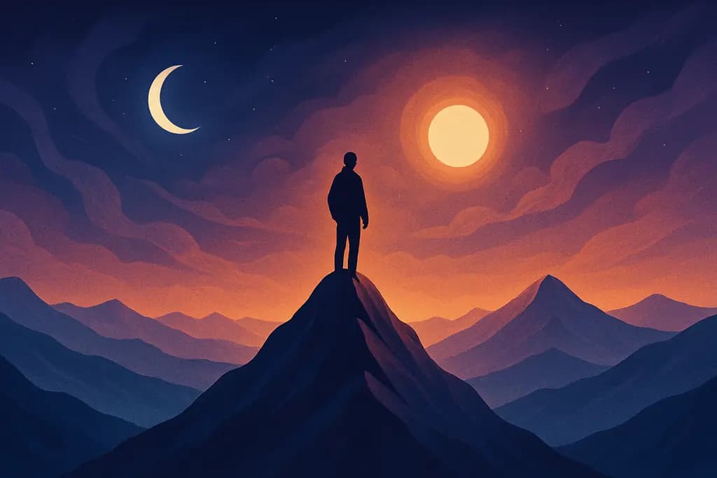 Dream illustration: Mountain summit