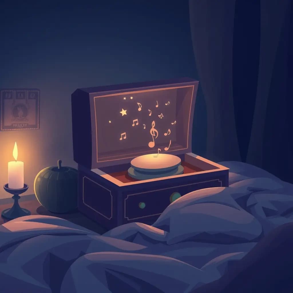 Dream illustration: Music box playing an unfamiliar lullaby