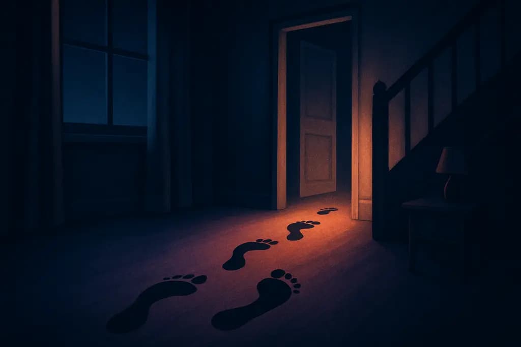 Dream illustration: Mysterious footprints in your home