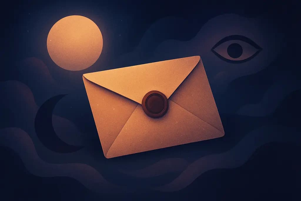 Dream illustration: Mysterious letter or message