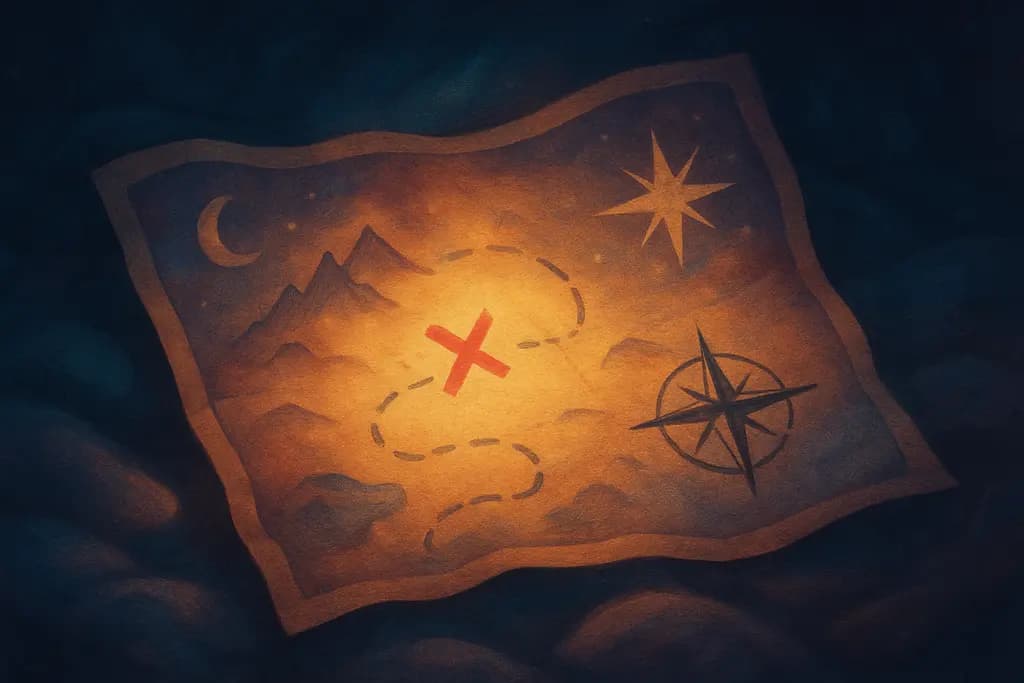 Dream illustration: Mysterious Map