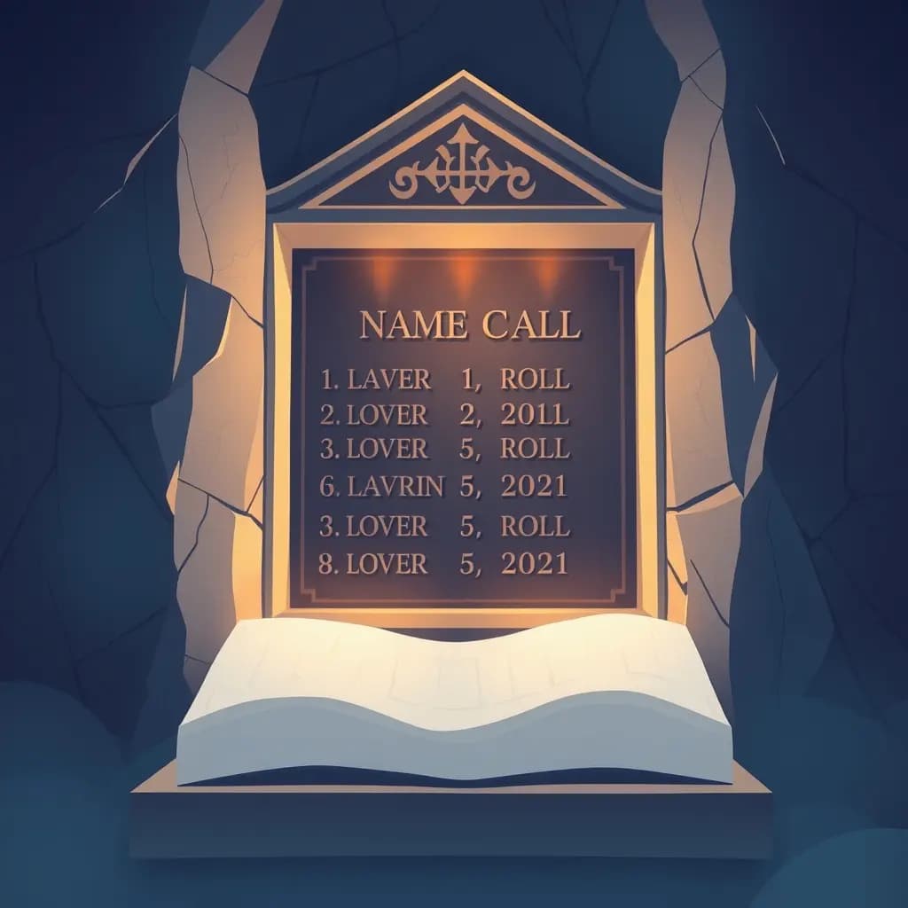 Dream illustration: Name Carved on an Honor Roll