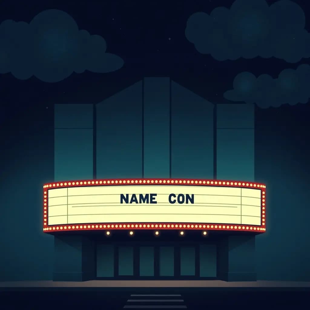 Dream illustration: Name on marquee fades