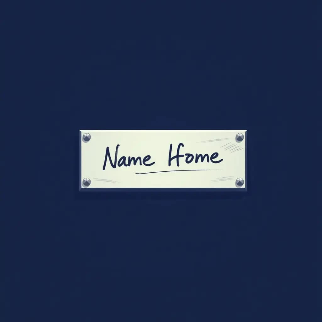 Dream illustration: Name scratched off plaque