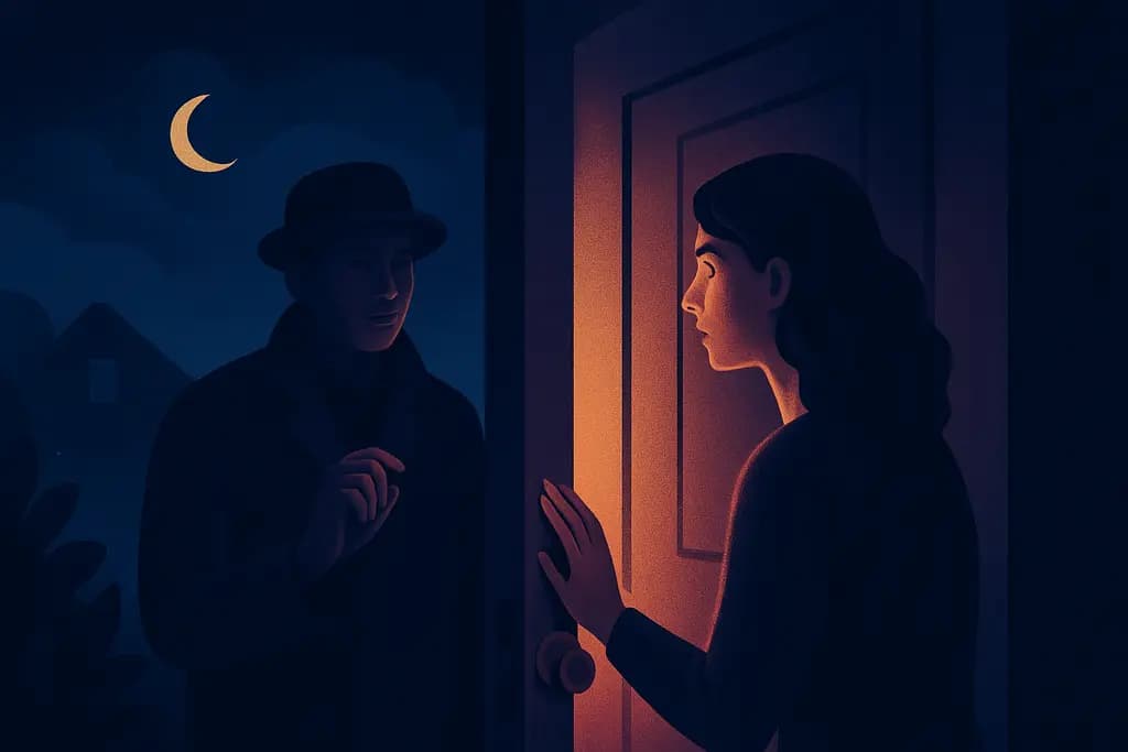 Dream illustration: Neighbor knocking at night