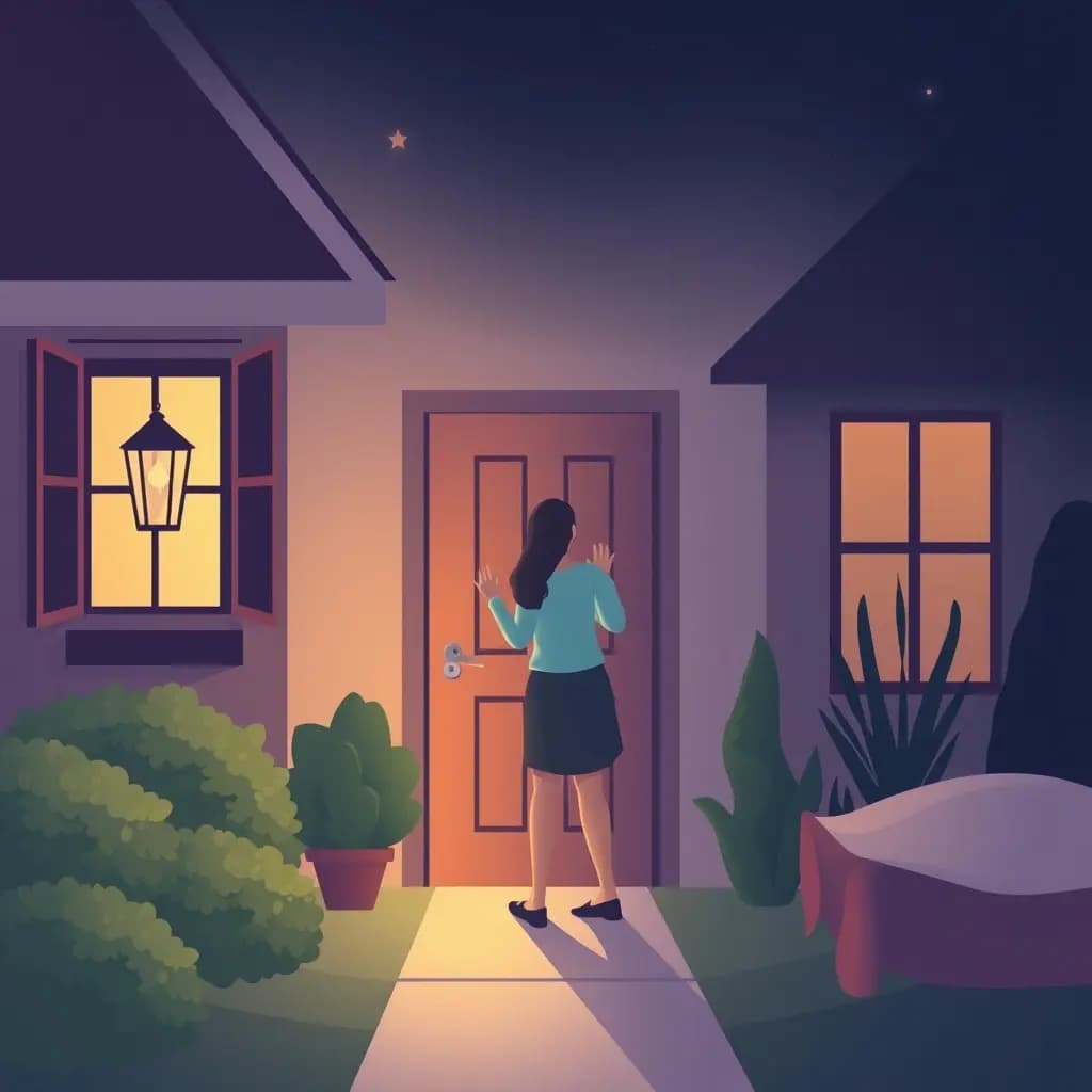 Dream illustration: Neighbor knocking