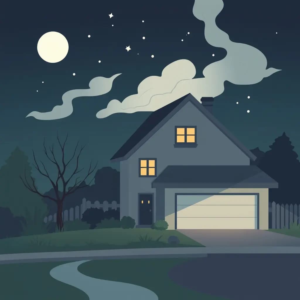 Dream illustration: Neighbor's house moves away