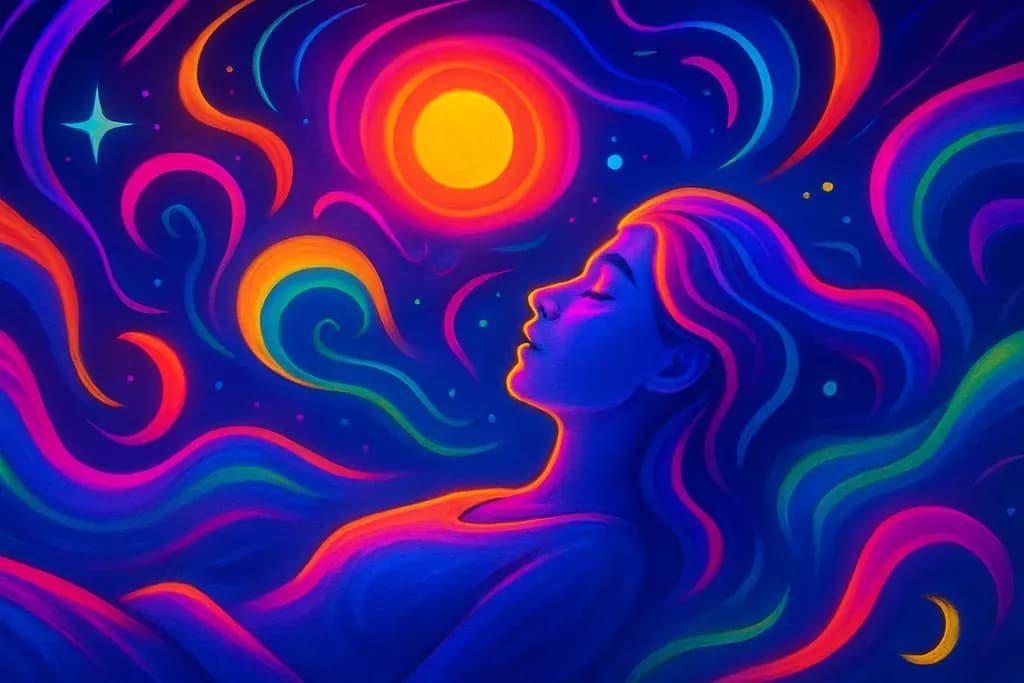 Dream illustration: Neon colors everywhere