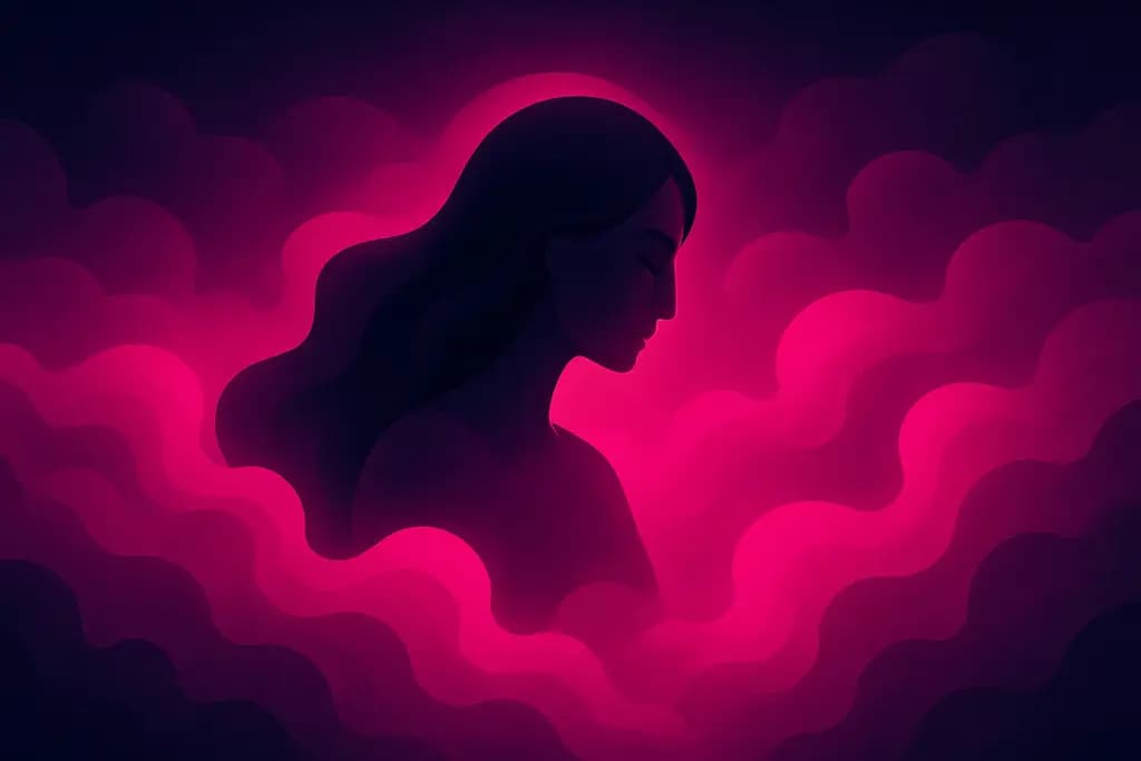 Dream illustration: Neon pink fog
