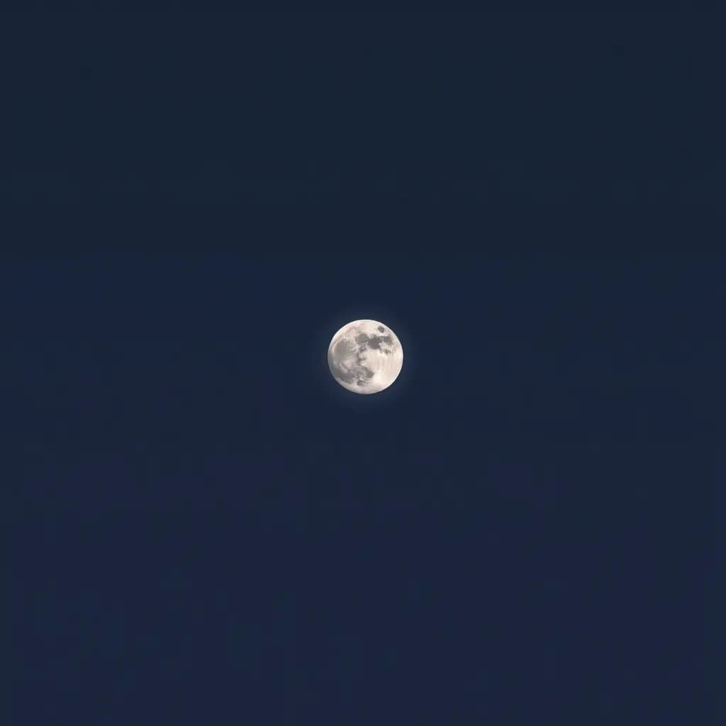 Dream illustration: New Moon Blank Sky