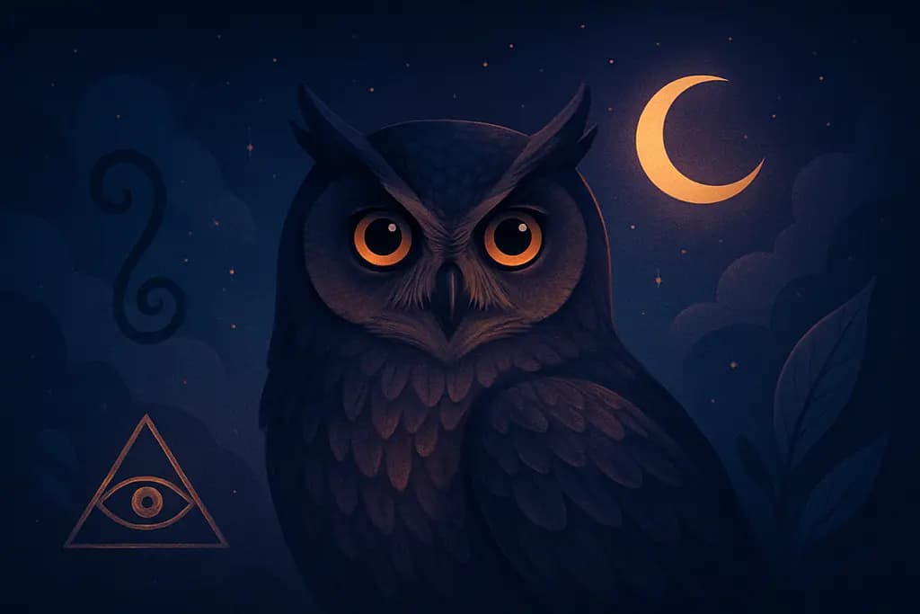 Dream illustration: Night owls watching you