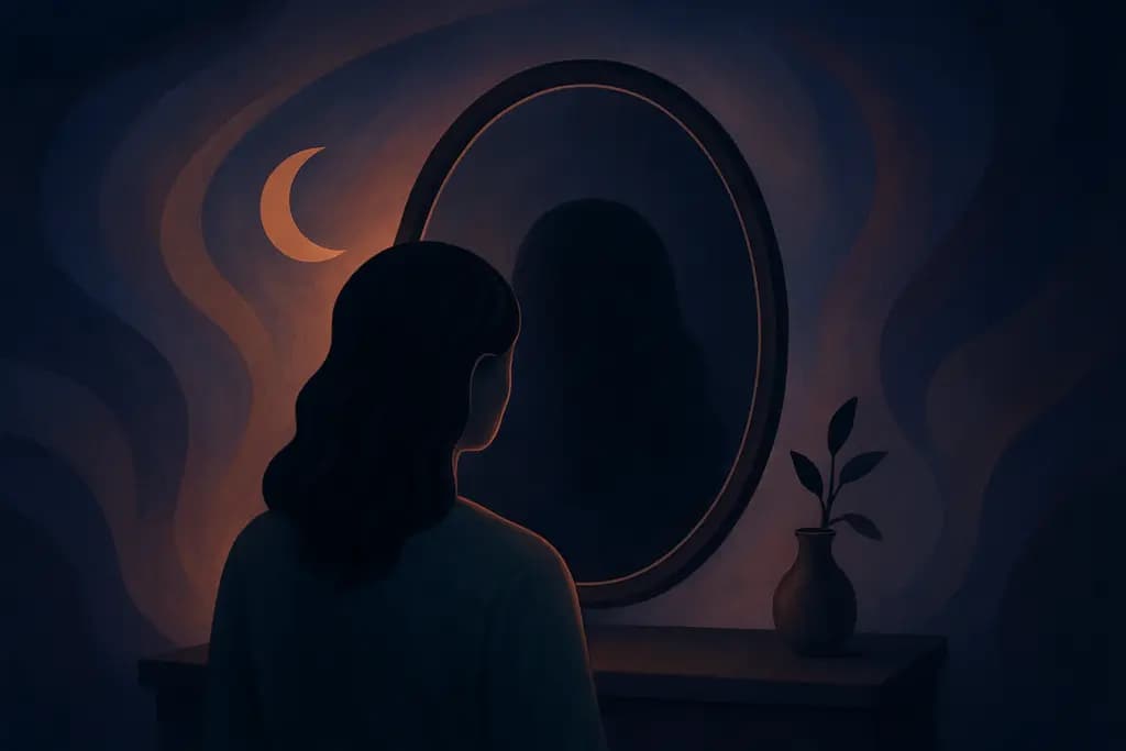 Dream illustration: No reflection in a mirror