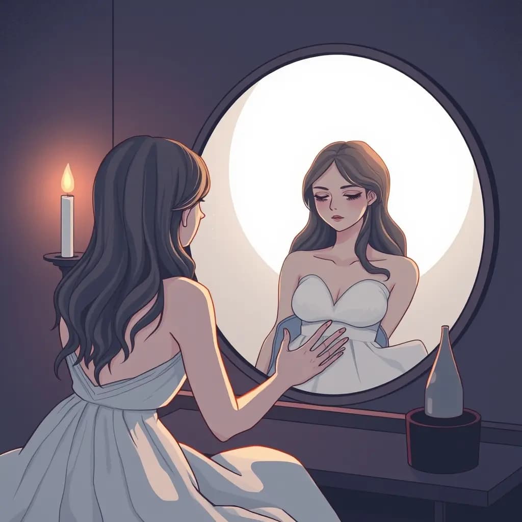 Dream illustration: No reflection in mirror