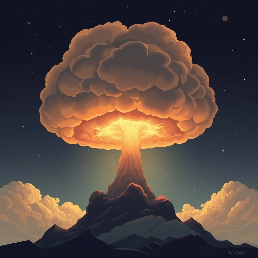 Dream illustration: Nuclear blast or mushroom cloud