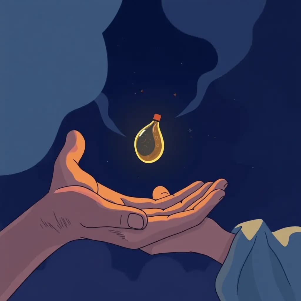 Dream illustration: Object swaps hands unseen