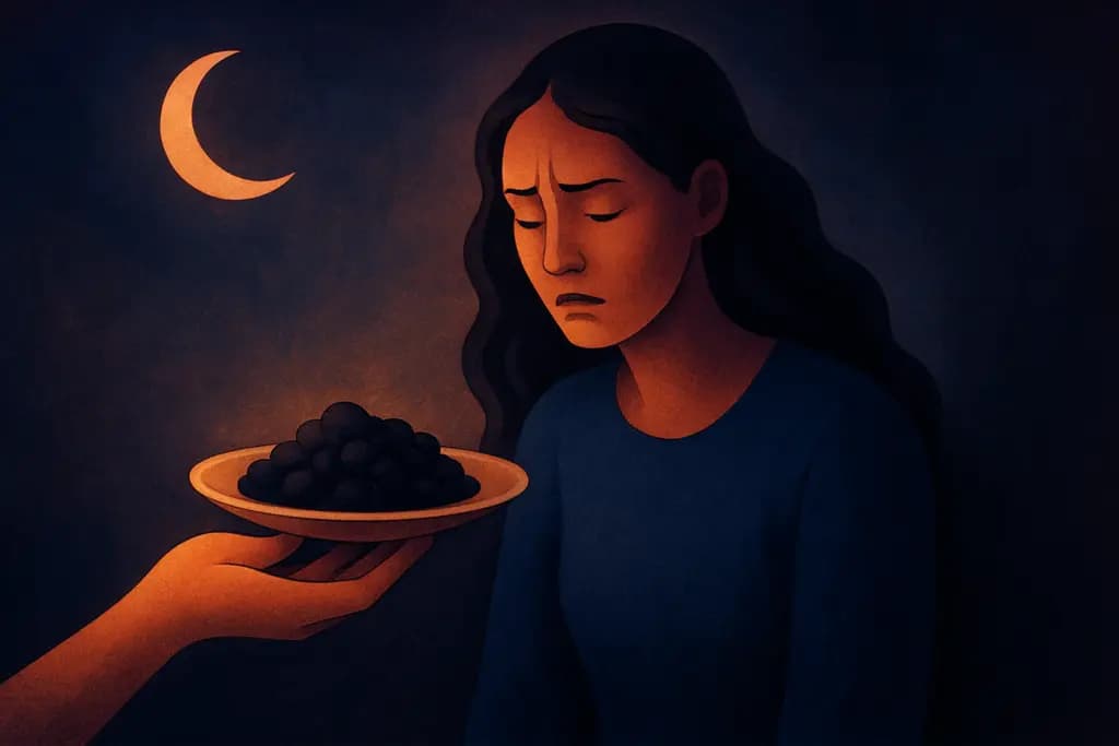 Dream illustration: Offered food you dislike