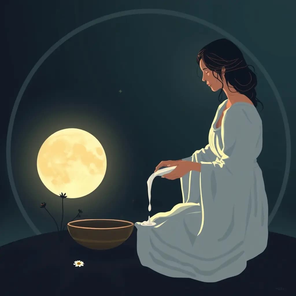Dream illustration: Offering Milk to the Moon