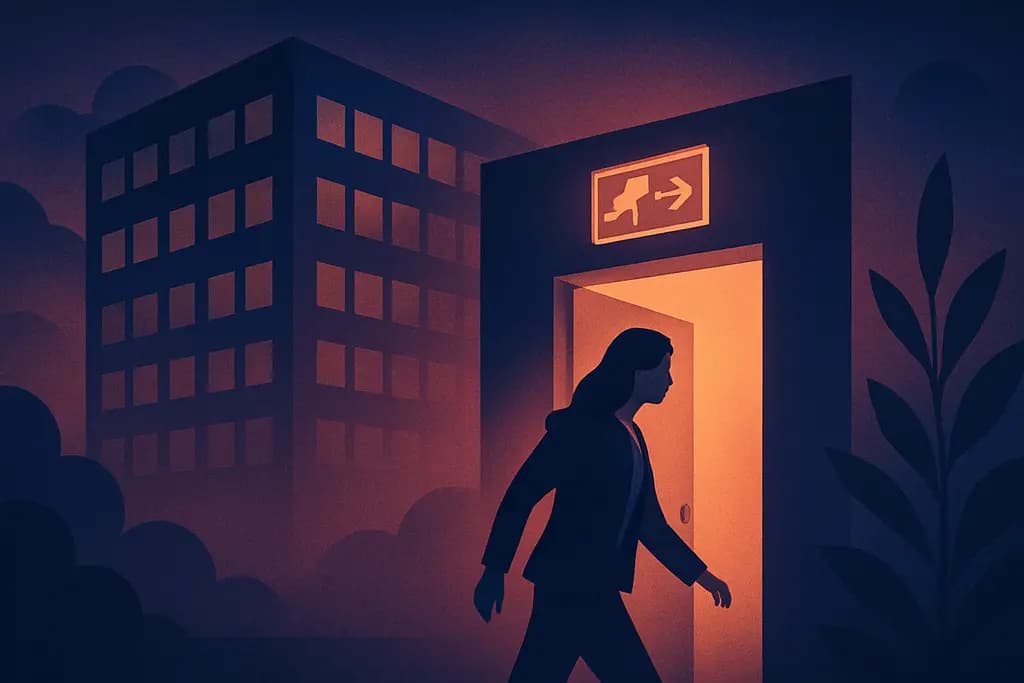 Dream illustration: Office Building Evacuated