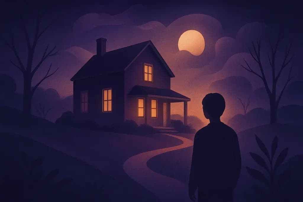 Dream illustration: Old childhood home revisited