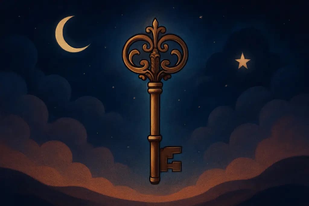 Dream illustration: Old ornate key