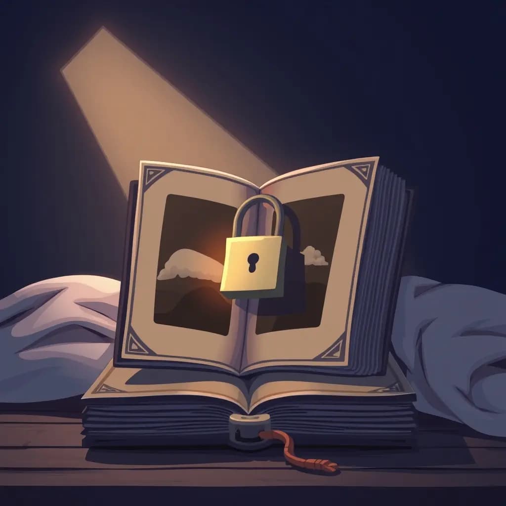 Dream illustration: Old photo album you can't open