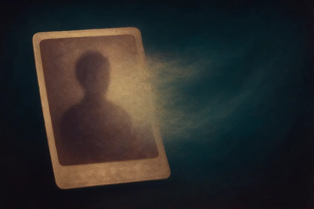 Dream illustration: Old photographs fading to nothing