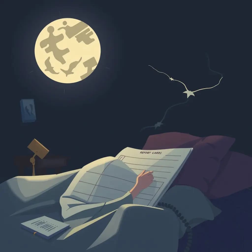 Dream illustration: Old Report Card Turning Up Unexpectedly