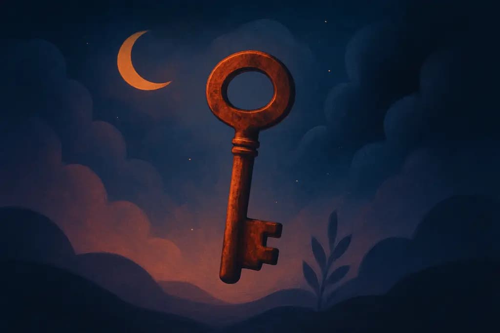 Dream illustration: Old rusted key