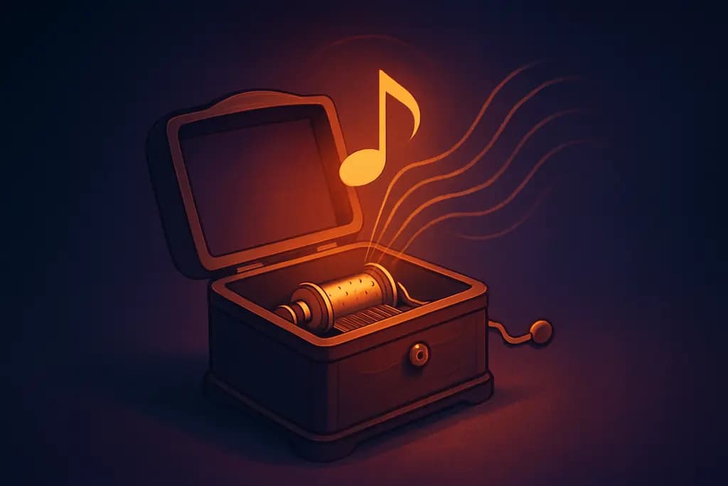 Dream illustration: Old, ticking music box playing your song