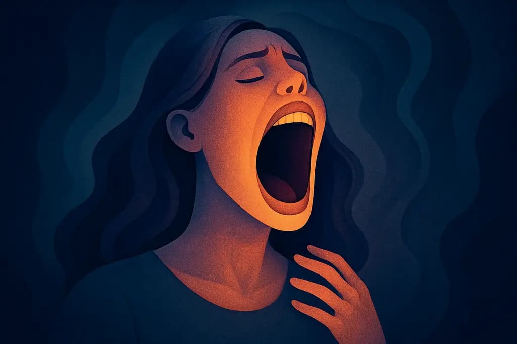 Dream illustration: Opening your mouth and finding it's enormous