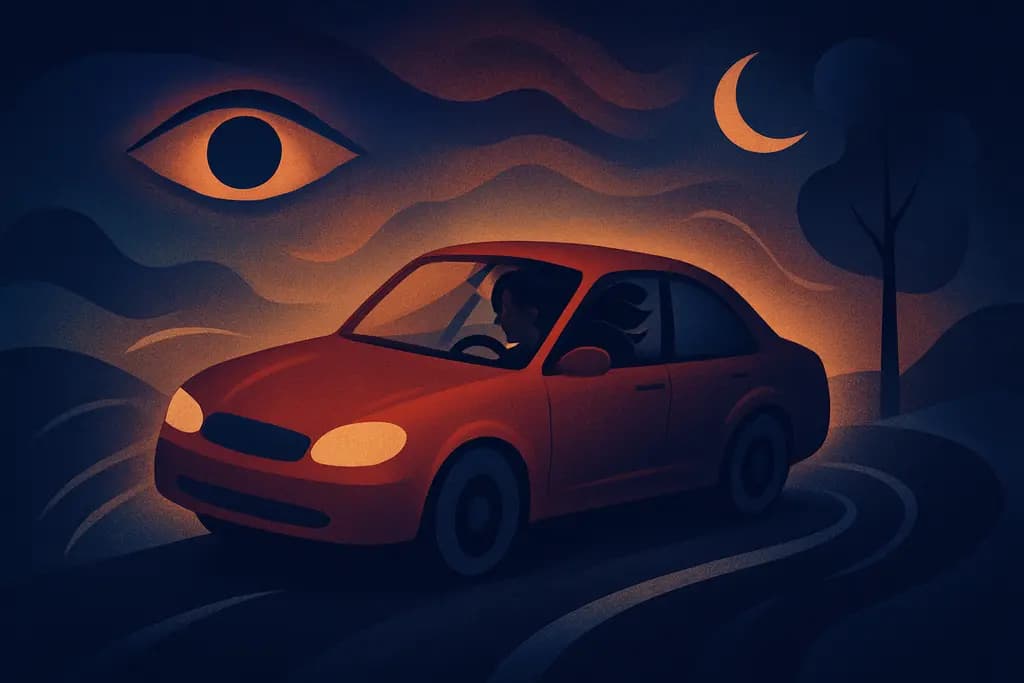 Dream illustration: Out-of-control car