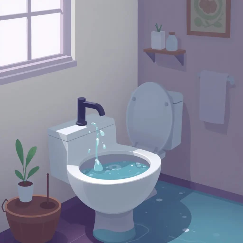 Dream illustration: Overflowing Sink or Toilet in Home