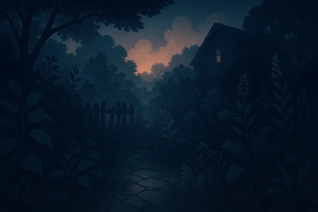 Dream illustration: Overgrown garden or yard