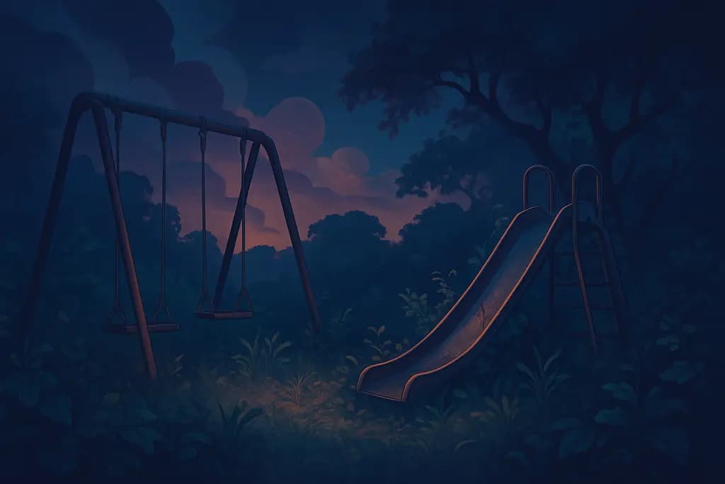 Dream illustration: Overgrown playground