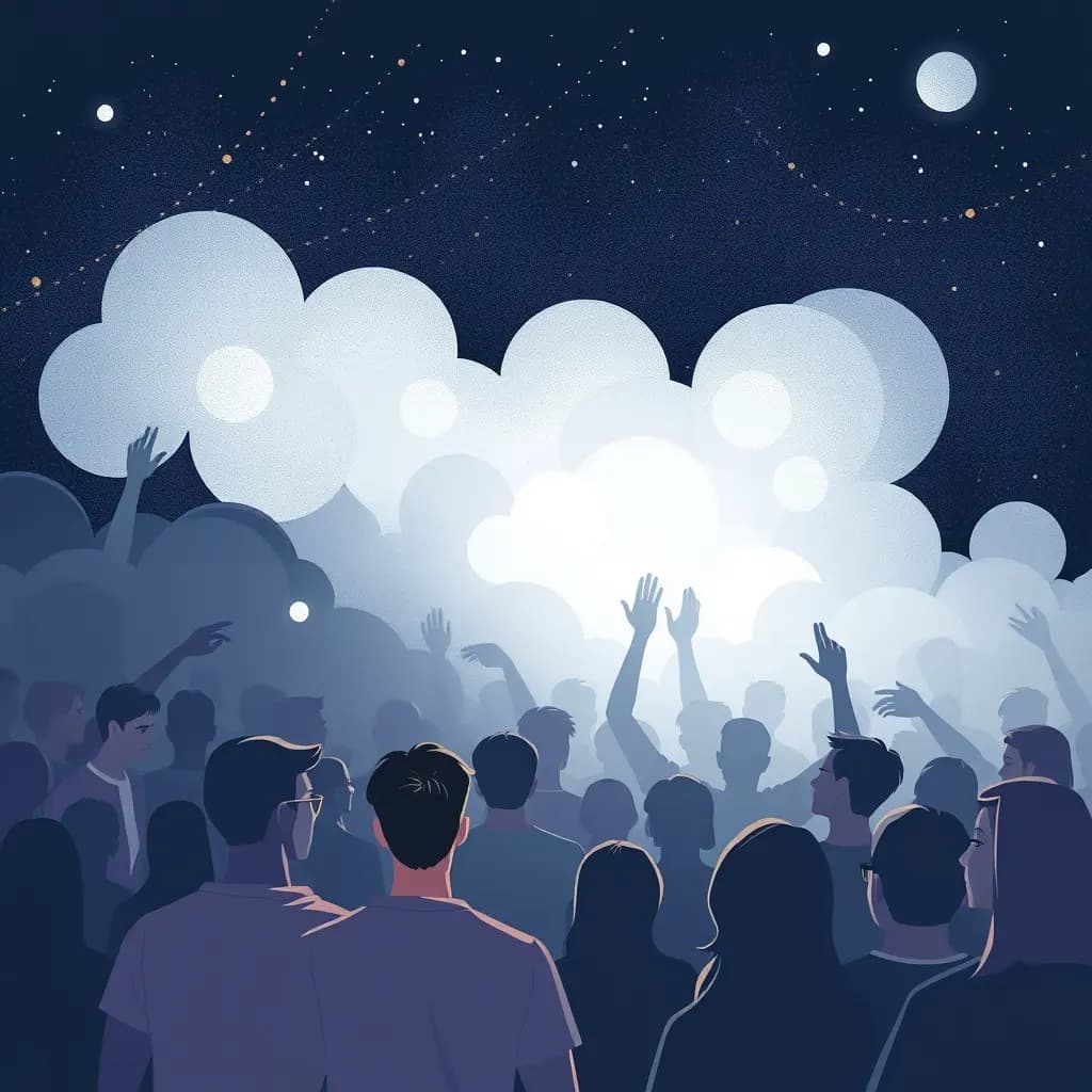 Dream illustration: Overwhelmed by a crowd