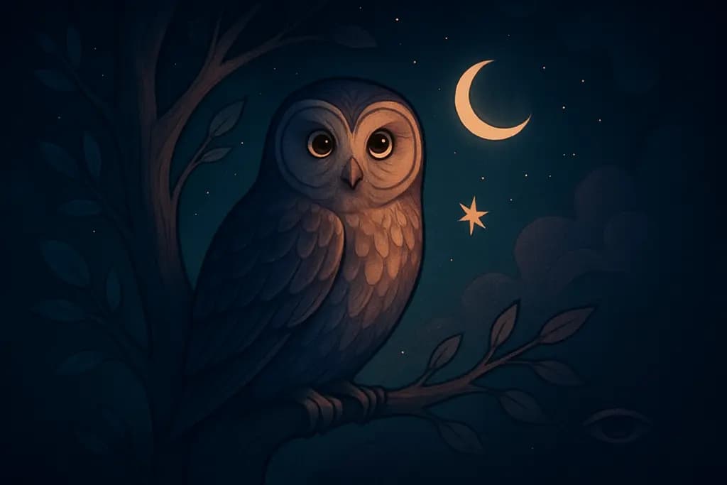Dream illustration: Owl in a tree