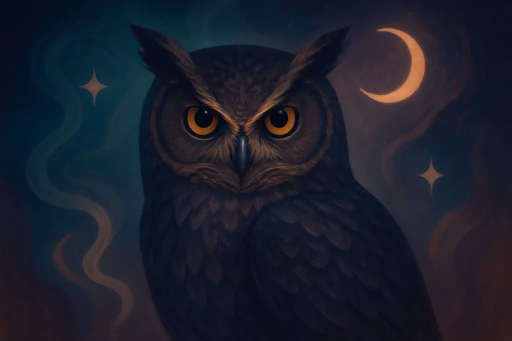 Dream illustration: Owl staring at you