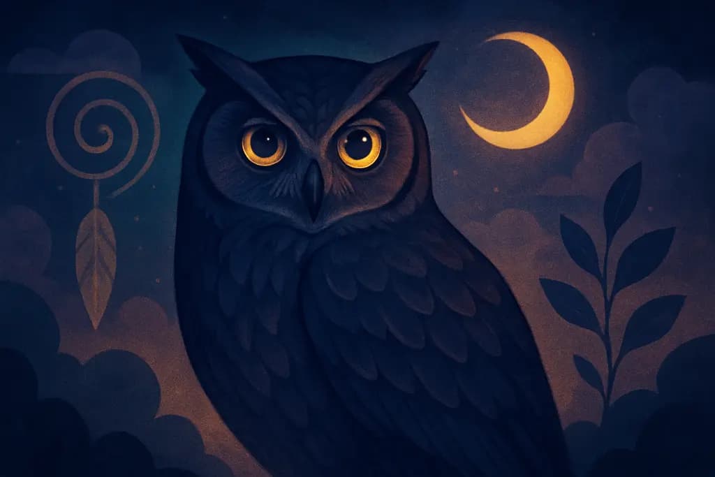 Dream illustration: Owl watching you