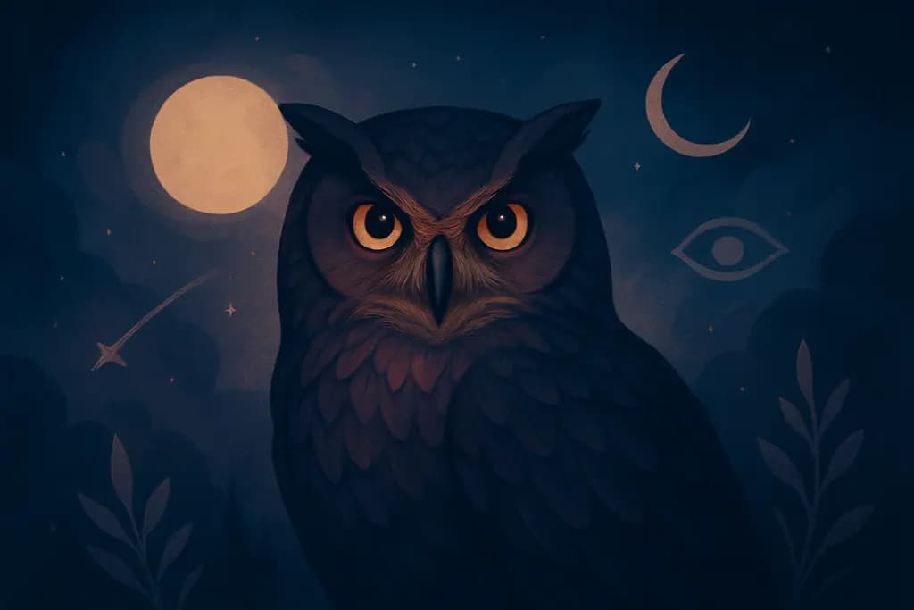 Dream illustration: Owls watching you