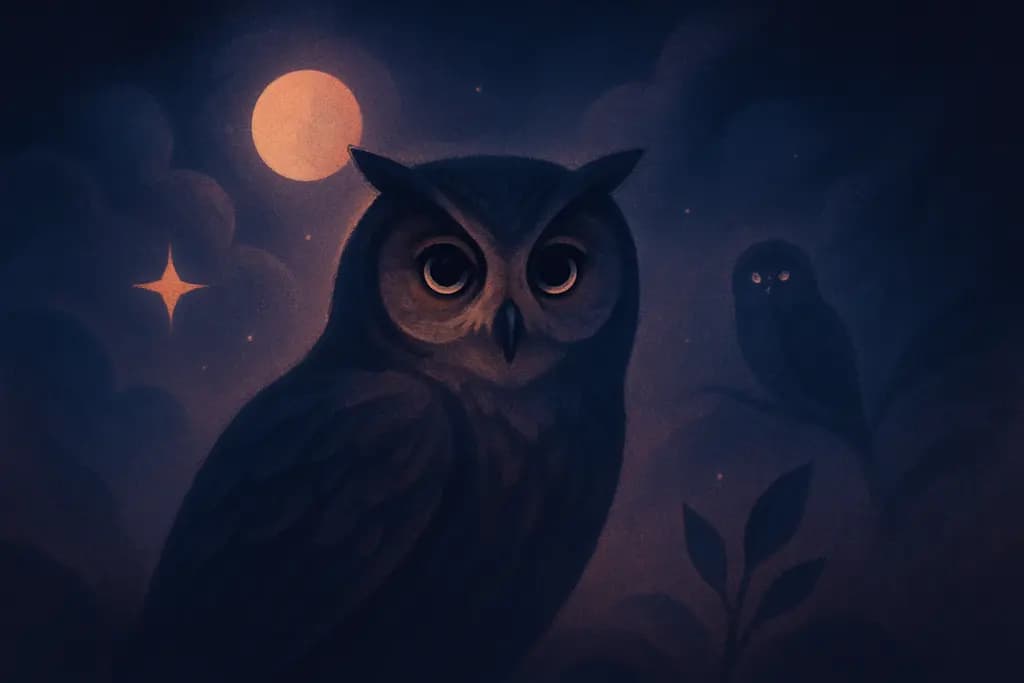 Dream illustration: Owls watching