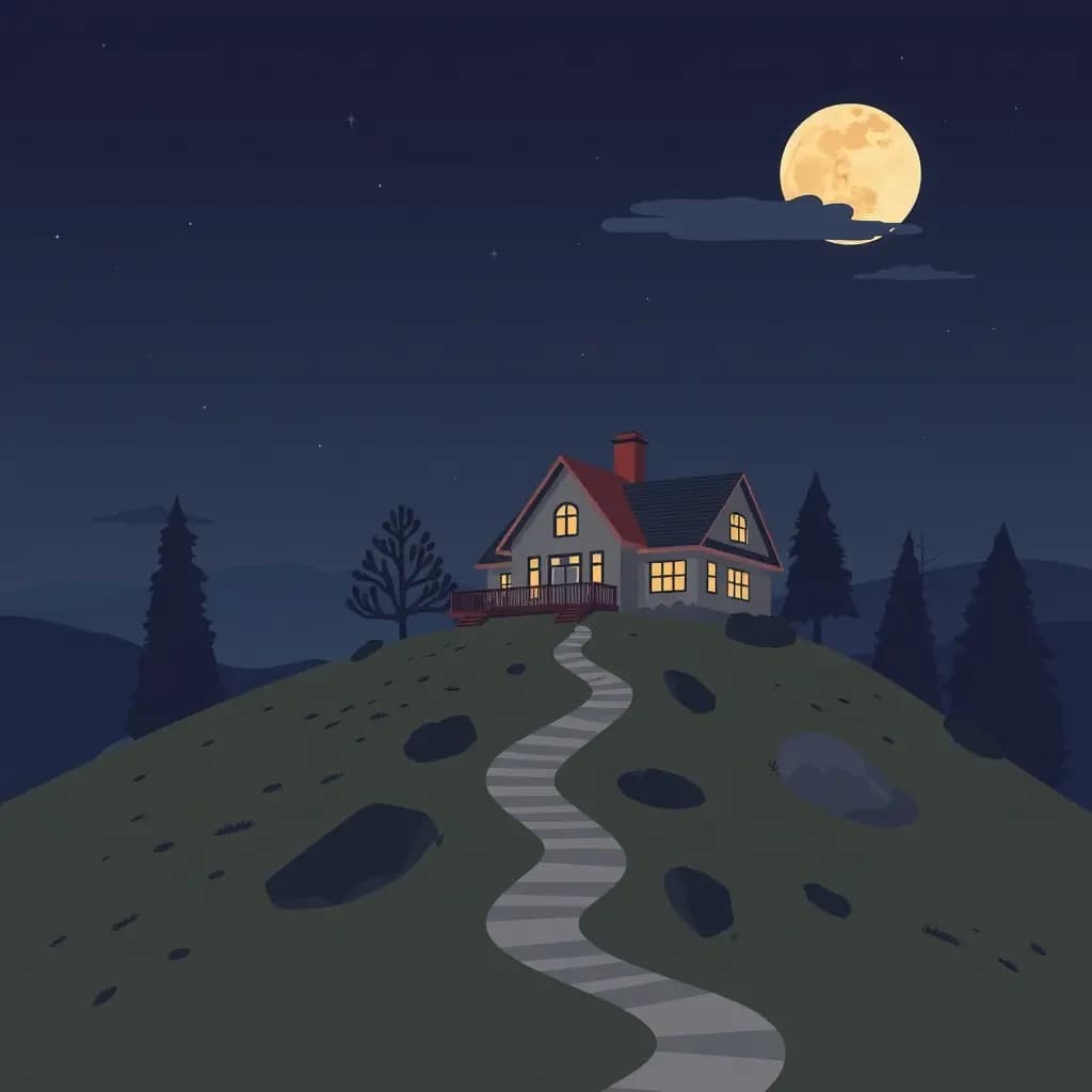 Dream illustration: Owning a House on a Hill