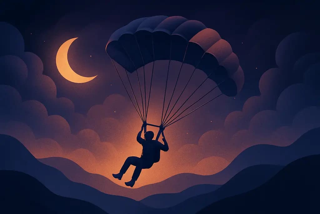Dream illustration: Parachuting